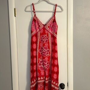 Farm Rio Women's Summer Sunrise Mixed Palm Maxi Dress - XS